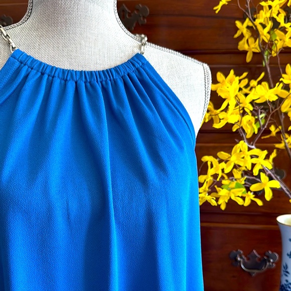 Essentials by Milano Tops - Essentials by Milano Vibrant Blue High-Low Top Size Medium